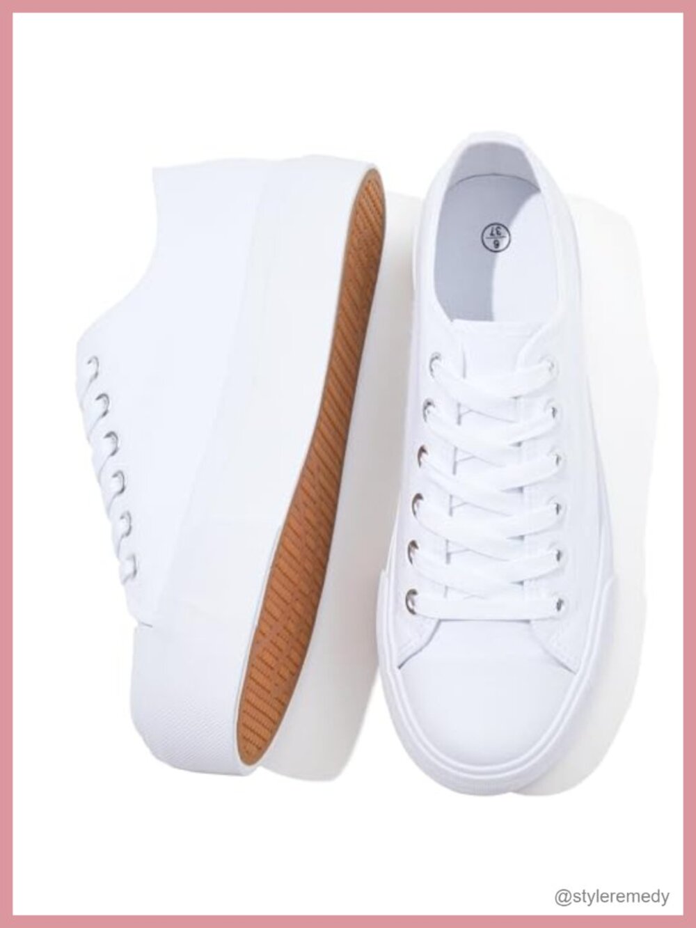 Platform Sneakers Breathable Canvas Lace-Up Women's Casual Walking Shoes